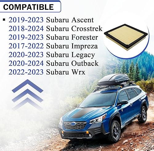 Miniatura 2 de Filtro de aire de motor para Subaru Impreza Crosstrek Ascent Forester Outback WRX 16546AA16A 2017-2024