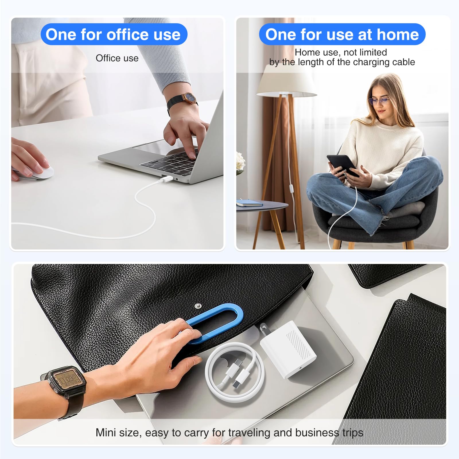 Cargador USB-C de 45 W para Cargador Samsung de Carga rápida, Bloque Tipo C y Cable USB C a USB C de 6 + 10 pies, Paquete de 2 para Galaxy S25 Ultra/S25 S24 S23 S22 S21 S20 Ultra/Plus, iPad Pro/Air