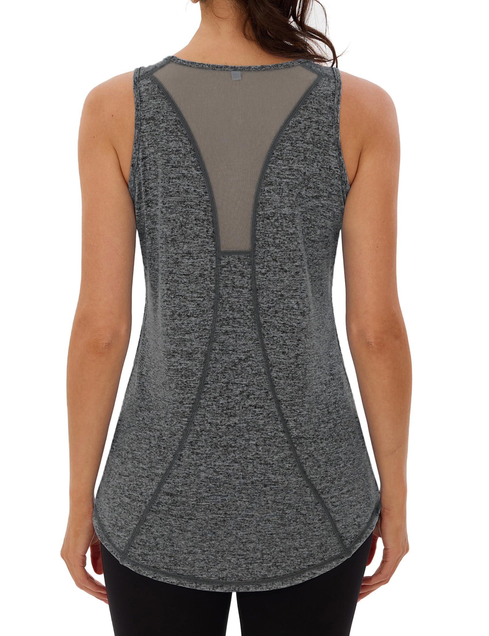 Wayleb Camiseta sin Mangas de Fitness para Mujer Espalda de Malla Chaleco Deportivo para Mujer Deportivo Yoga Tops Camisetas Tirantes para Correr