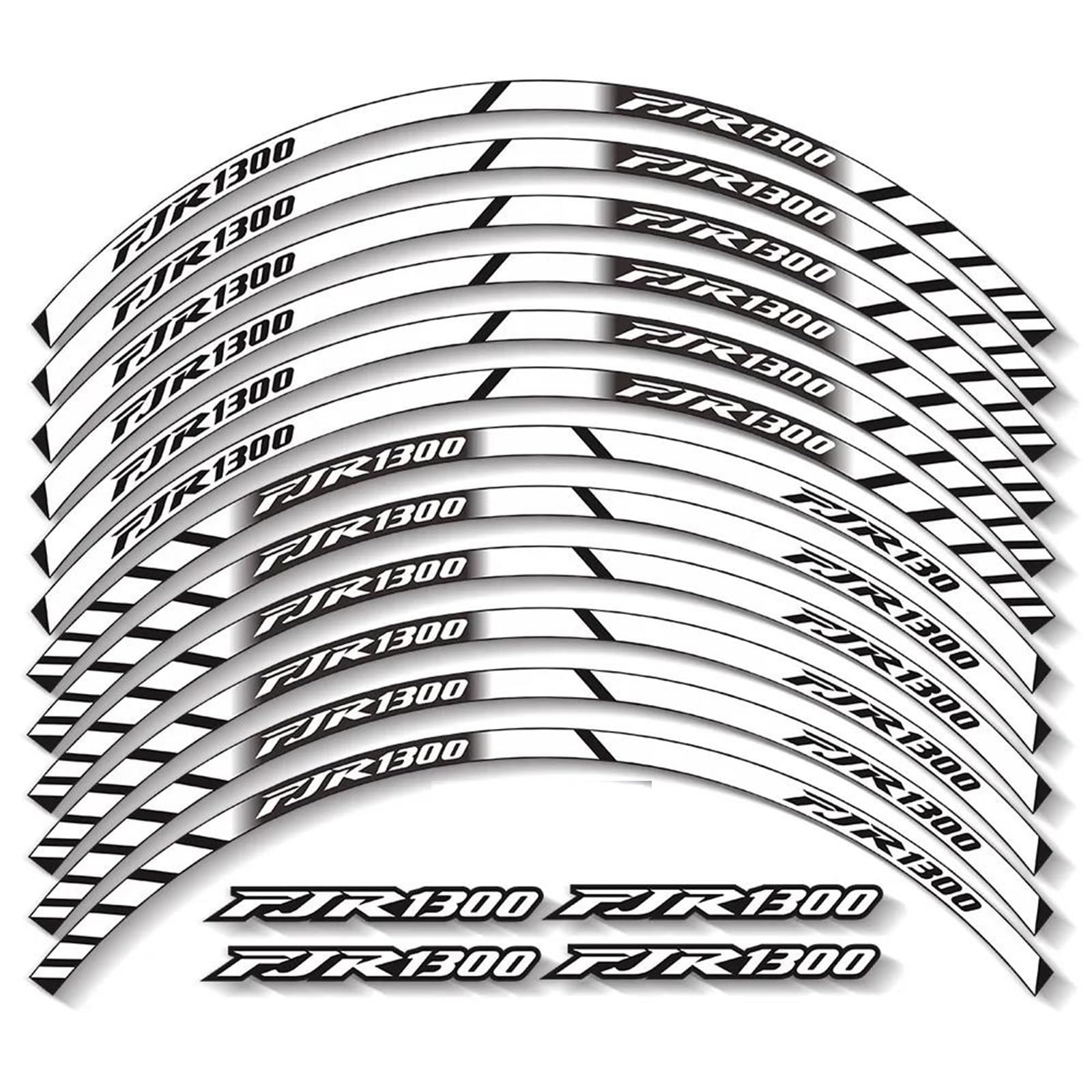 1 Set of Motorcycle Wheel Stickers Stripes Reflective Rim for Yamaha FJR1300 FJR 1300 Motorbike
