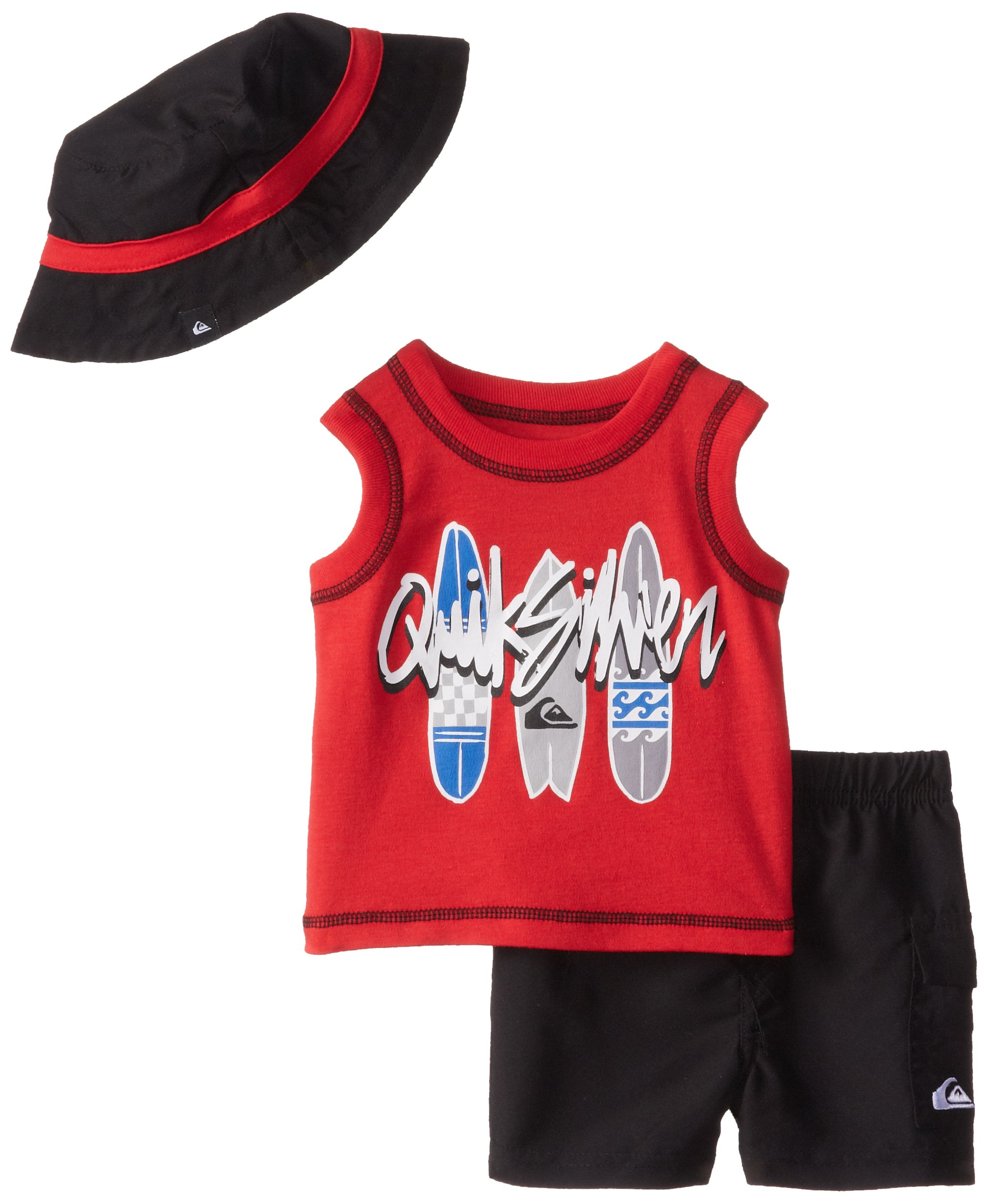 Quiksilver Baby-Boys Newborn Tee with Shorts and Hat