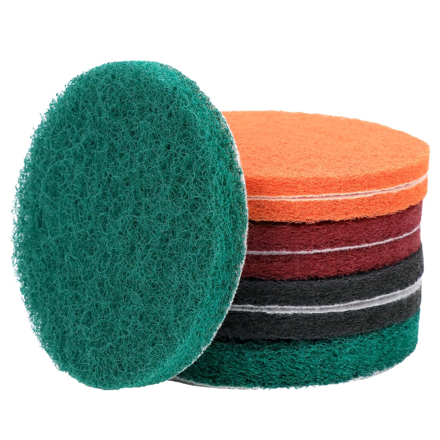 QWORK® 8 sztuk ściereczki do polerowania 125 mm, ziarnistość P80-P150-P250-P600, odporne na wodę i olej, do szlifierek okrągłych i mimośrodowych