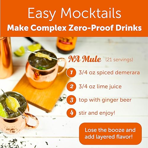 Miniatura 5 de Shaker & Spoon Jarabe de cóctel Demerara con especias, 16 onzas de jengibre, canela y vainilla para bebidas, jarabe de café, mezcladores de cóctel