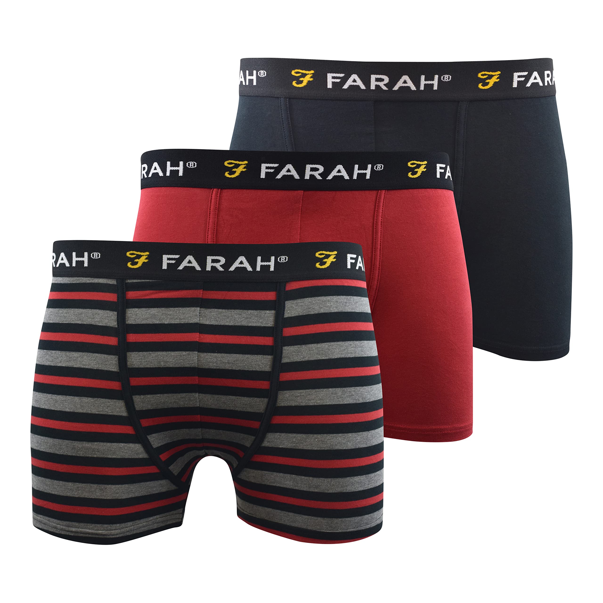 FarahGroves 3 Pack Trunk Boxer Shorts