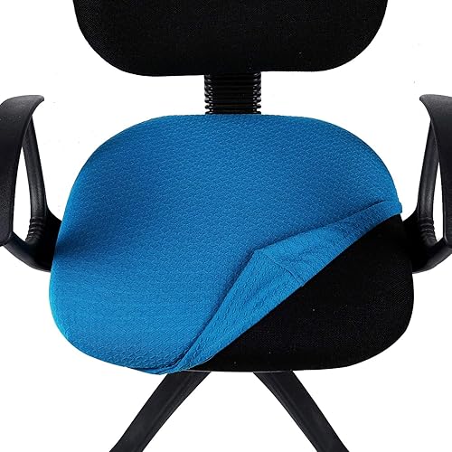 Miniatura 4 de Smiry - Fundas de jacquard con licra elástica, desmontables, lavables y antipolvo para asientos de oficina