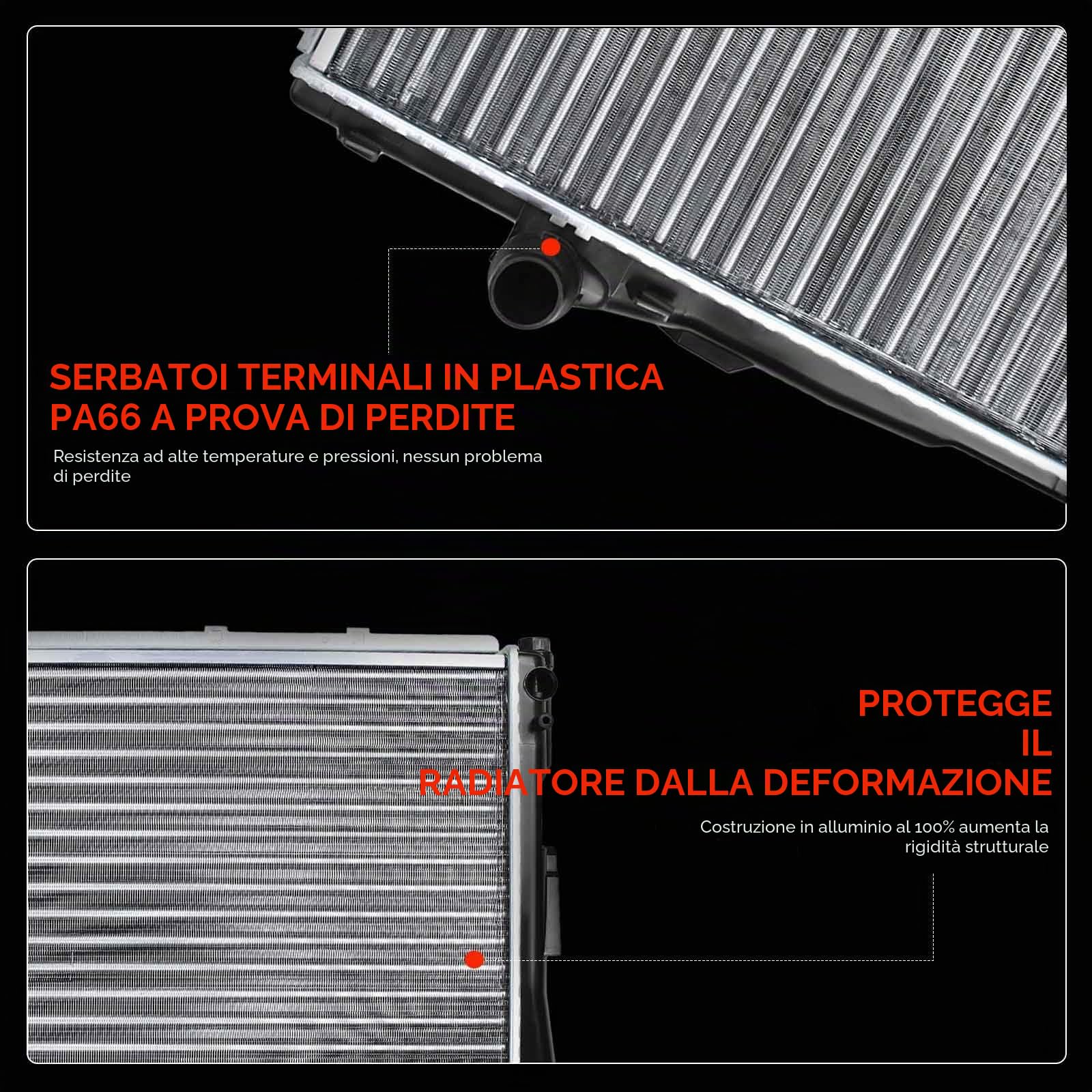 Frankberg Radiatore Motore Radiatore acqua Compatibile con Serie 3 Compact E46 1.8L Serie 3 Touring E46 2.0L Serie 3 E46 2.0L Serie 3 Cabriolet E46 2.2L Serie 3 E46 1.8L Replace# 17117513922
