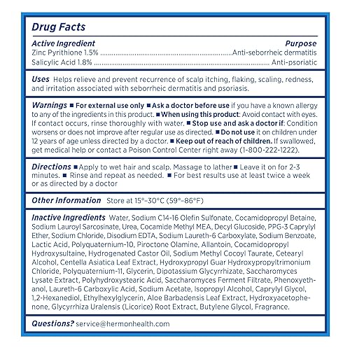 Miniatura 9 de Champú medicado para la dermatitis seborreica del cuero cabelludo y la psoriasis Fórmula a base de plantas alivia la picazón, reduce las escamas,