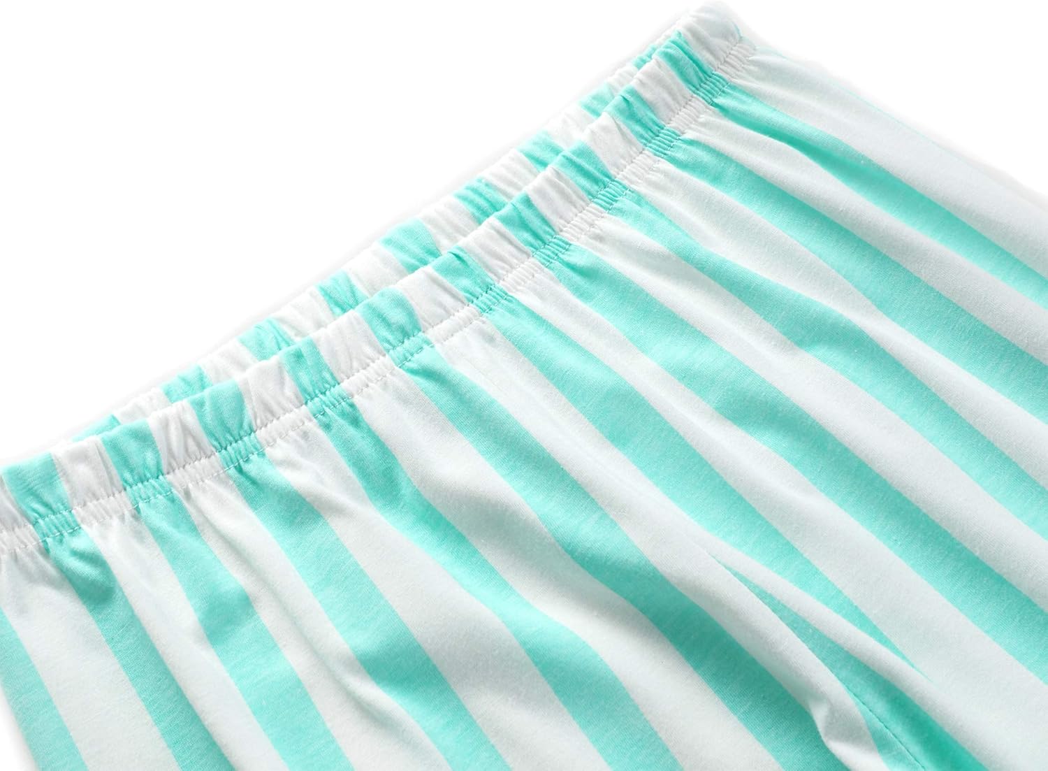 Girls Pajamas Top & Pants Green Stripe Size 18 - Image 6