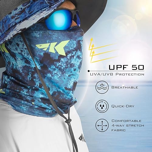 Miniatura 2 de KastKing La Sal - Polaina de cuello UPF 50+, pasamontañas, polaina de cuello para hombres y mujeres, protector facial para pesca, senderismo