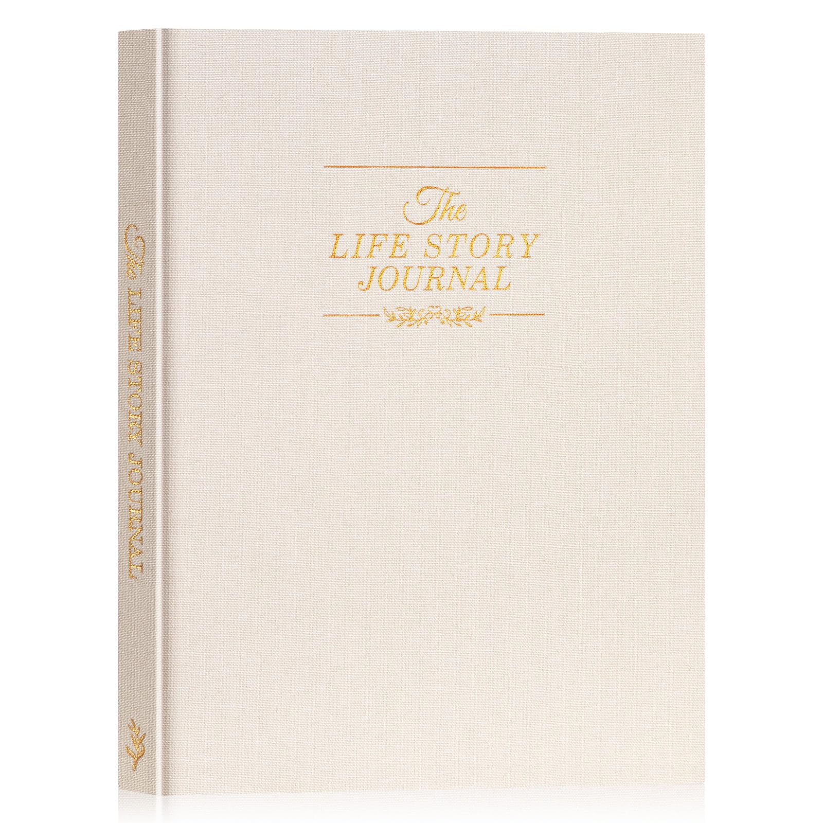 Lanpn Grandparents Life Story Journal Book with Prompts, Linen Legacy Journal Mom Dad Story Memory Keepsake Journal