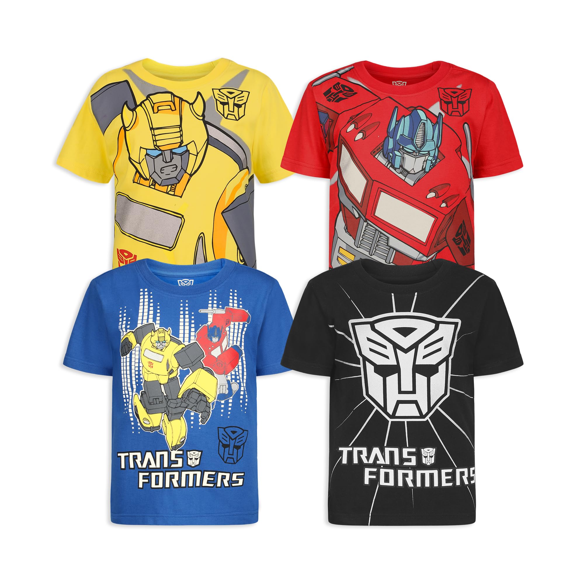 TransformersOne Hasbro Boys 4 Pack Short Sleeve T-Shirt for Toddler and Big Kids