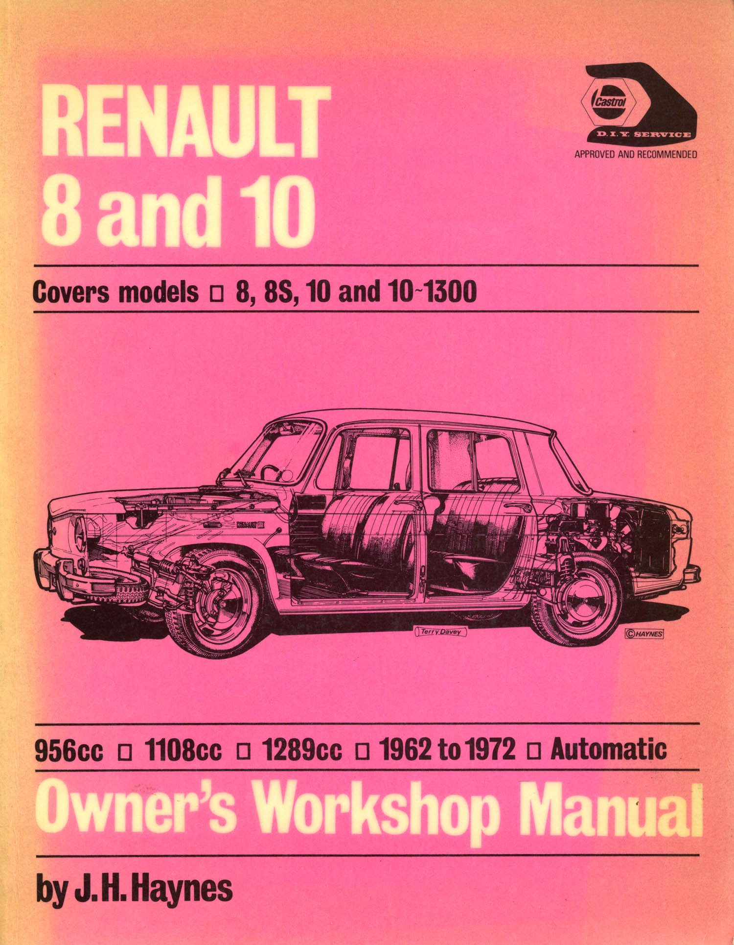 Haynes Owner’s Workshop Manual Renault 8 and 10 1962-1972 