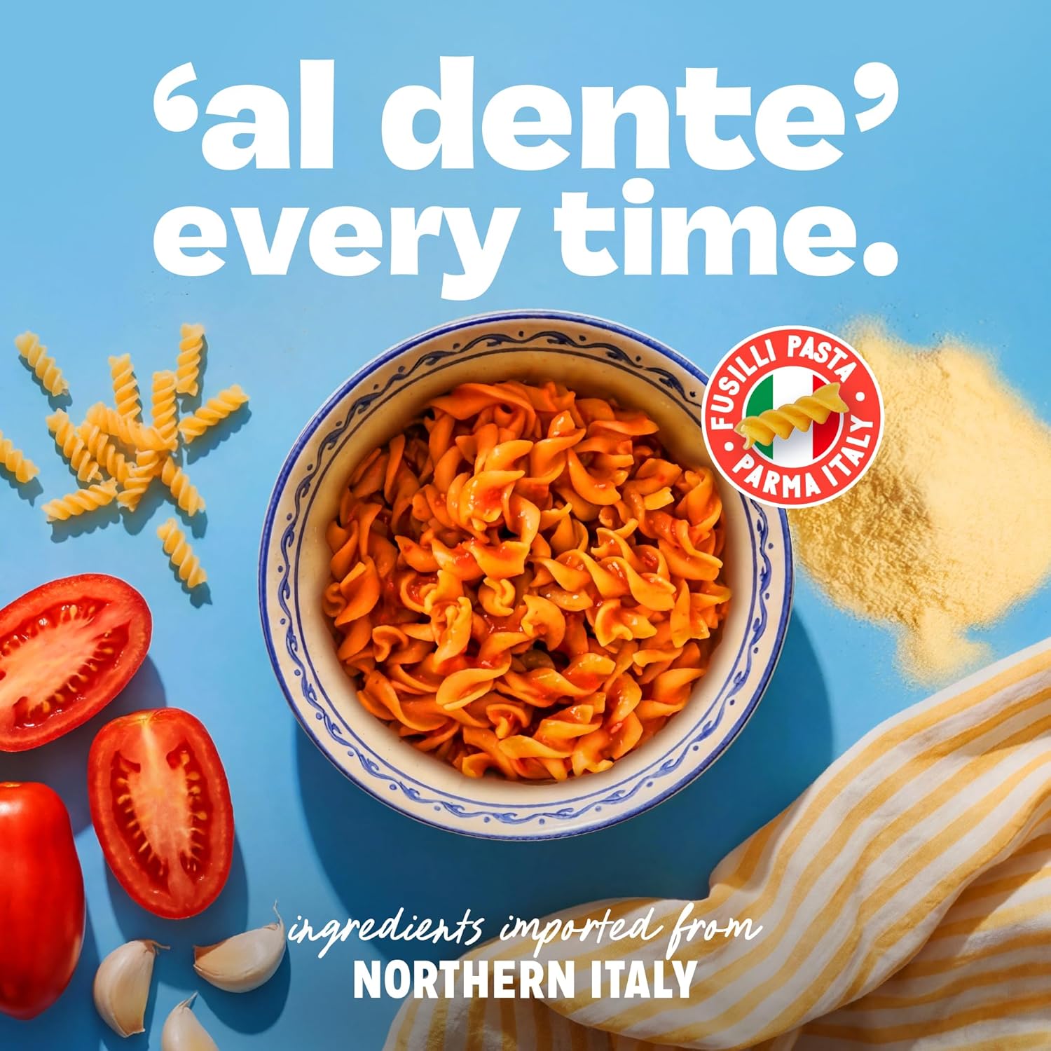 Primi Italian Pasta Cup - 6 Mac & Cheese and 6 Marinara - 12 Pack - Made in Italy - Non-GMO Easy Meals, No Refrigeration, Shelf Stable Instant Go Cups, Ready in 3 Minutes Lunch Food - Ready Pasta