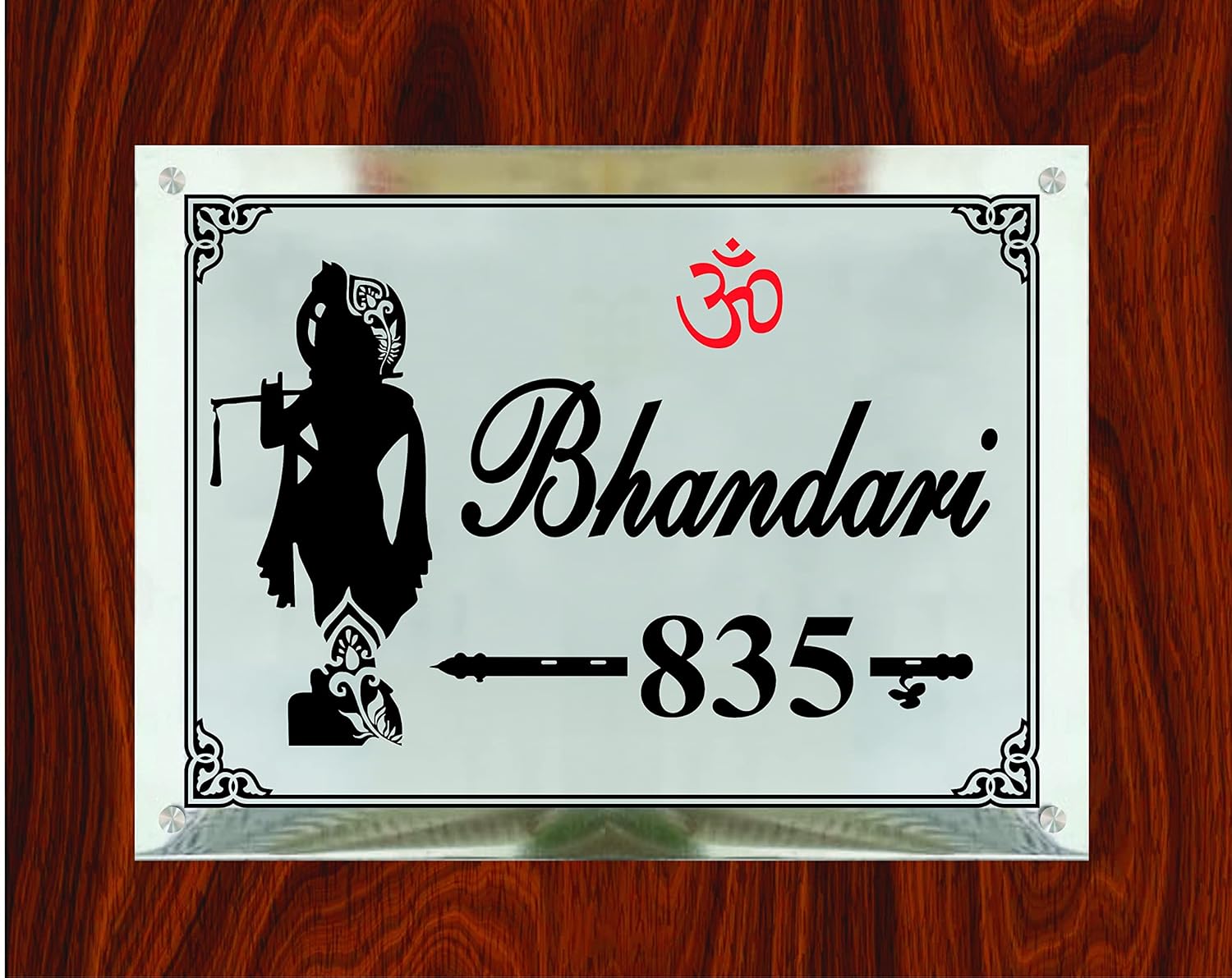 RidiVansh Creations Customized Stainless Steel Matel Name Plates (Size