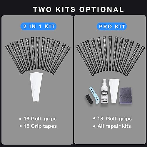 Miniatura 6 de KNLY Juego de 13 empuñaduras de golf 360  Empuñaduras de goma suave para palos de golf con cintas y kit de regripping completo para elegir