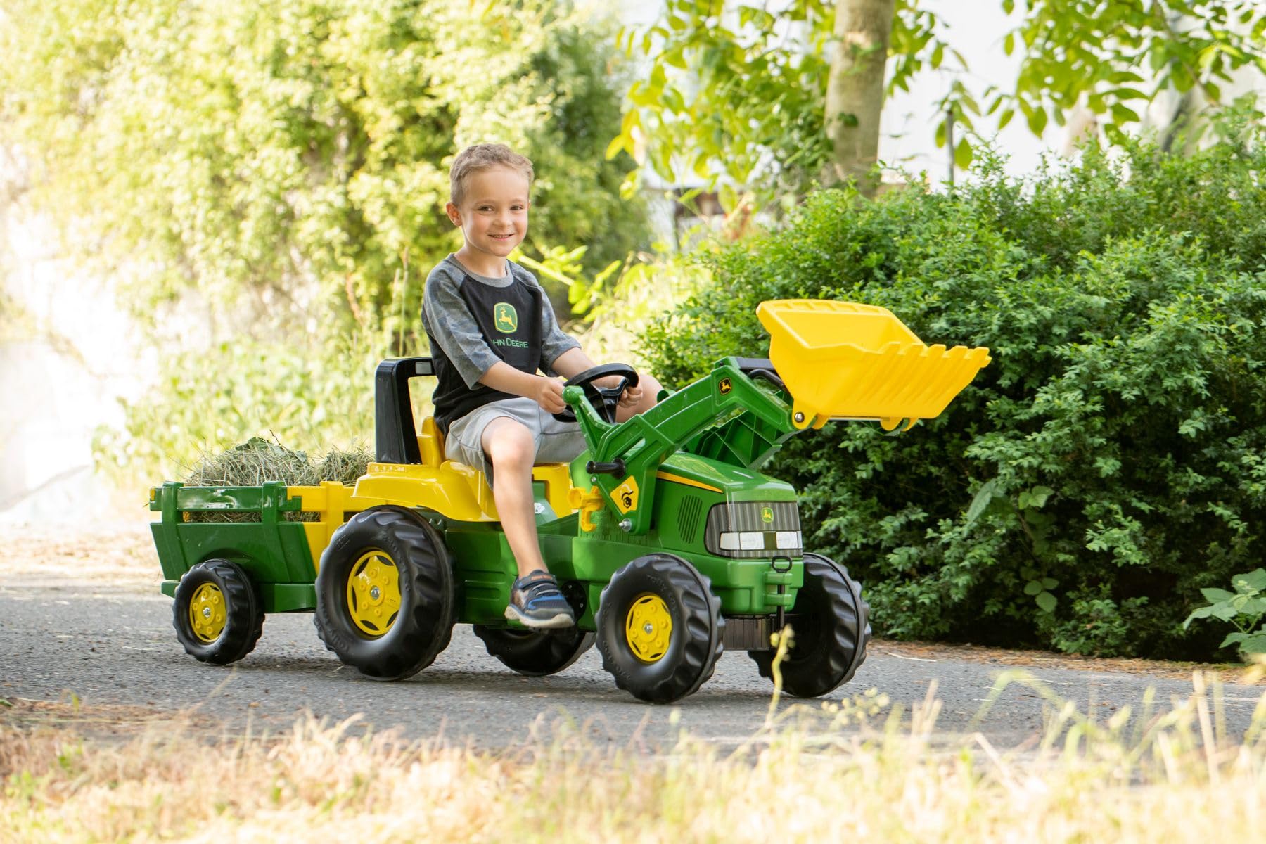 John Deere 6210R Avec Pelle et remorque