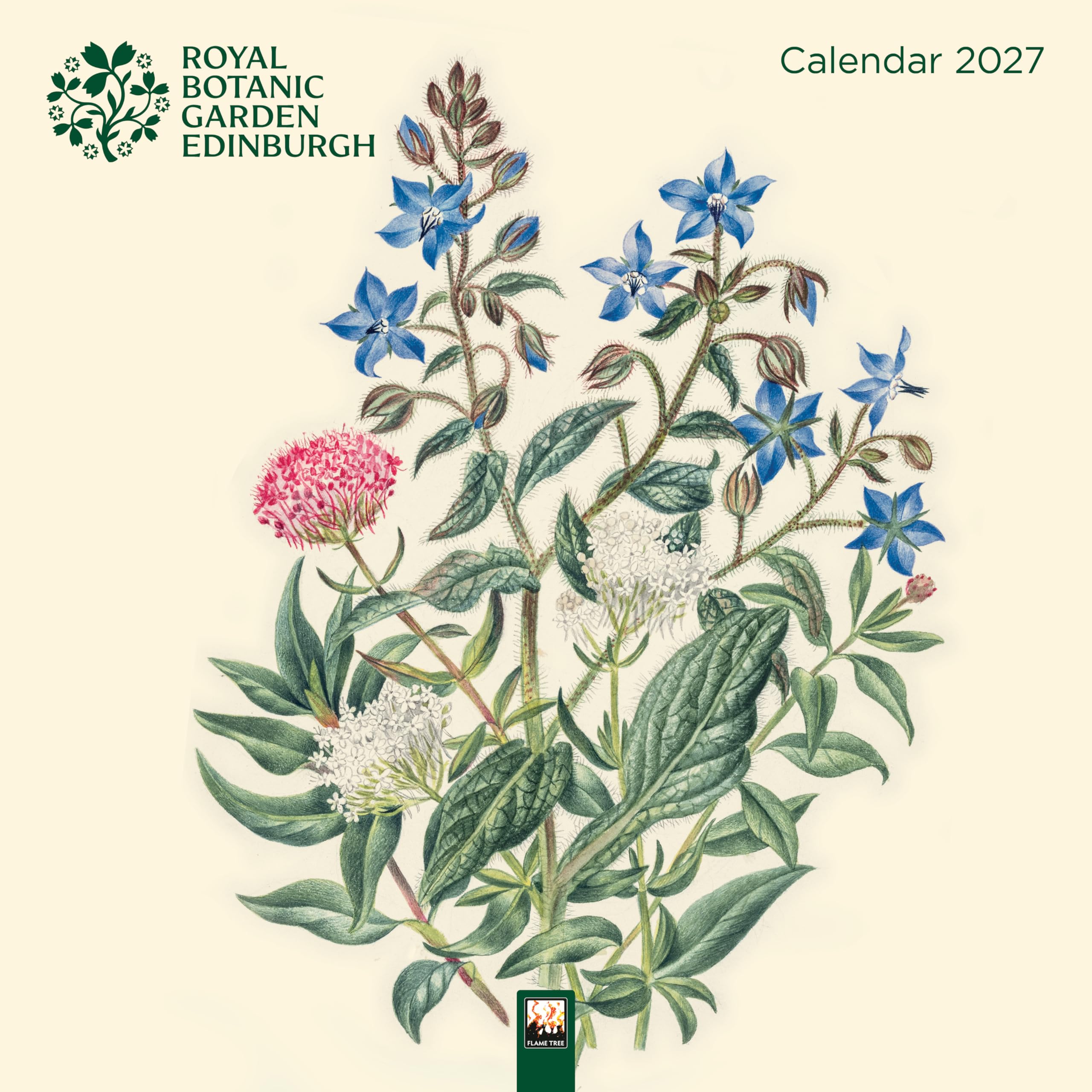 Royal Botanic Garden Edinburgh Wall Calendar 2027 (Art Calendar): Original Flame Tree Publishing-Kalender [Kalender]
