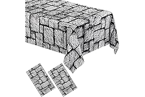 WNINK 2 Pack Stone Wall Tablecloths