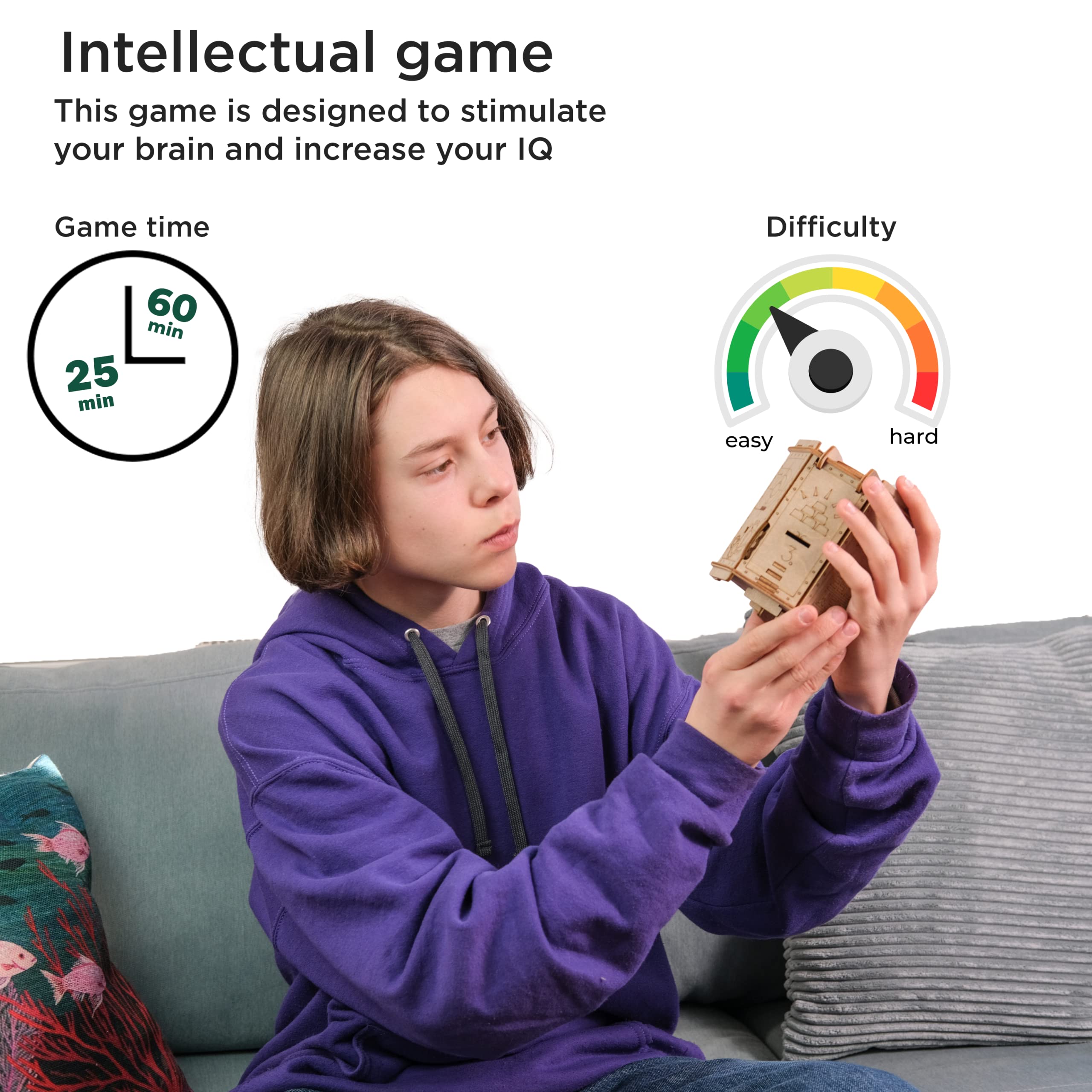 Buy ESC WELT Fort Knox Brain Puzzle Box Wooden Escape Room Games in a