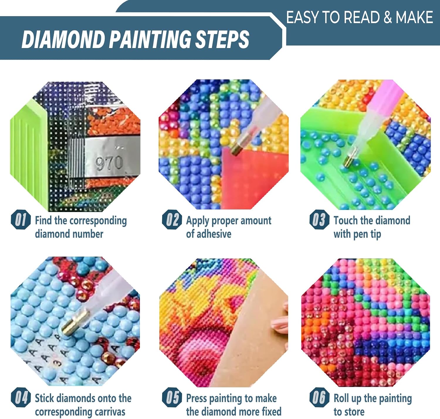 Qykwz 4 Pcs Luxury African American Diamond Painting Kits for Adults, Fashion Black Women Jewelry Diamond Art Kits, DIY Full Drill Gem Art Kit for Home Wall Decor, 9.8x11.8 Inch
