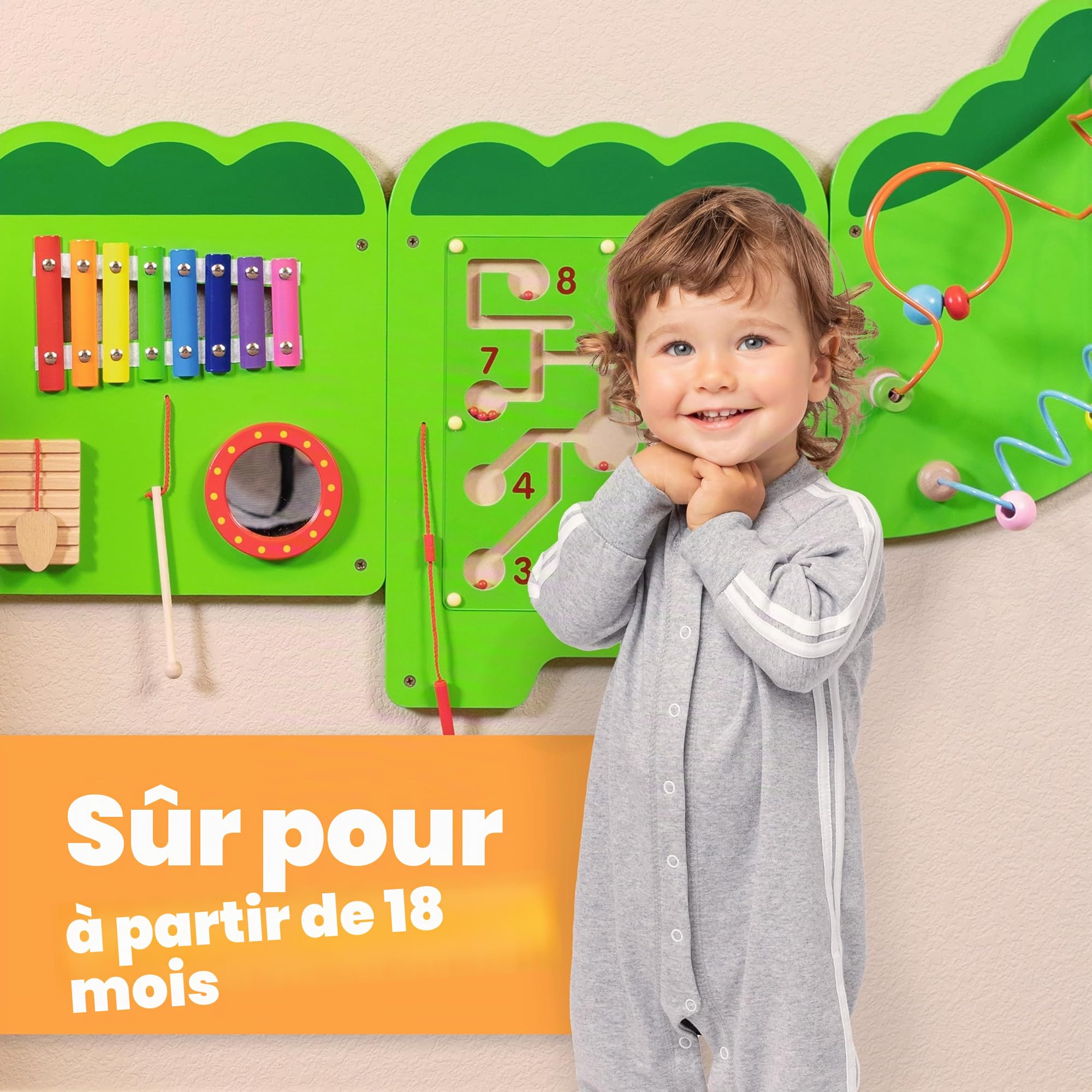 TANTAO 50346 Panneaux muraux d'activités Vert