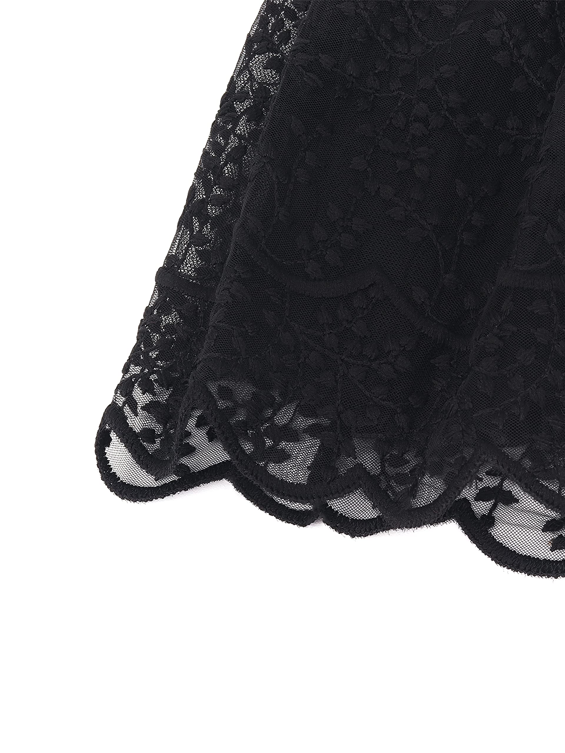 Bebé Niñas Pequeñas Niñas Falda Tutu Falda Princesa de Encaje Falda Tutu de Ballet con Cintura Ancha Elástica Falda Corta de Moda con Bordado Floral para 2-10 años