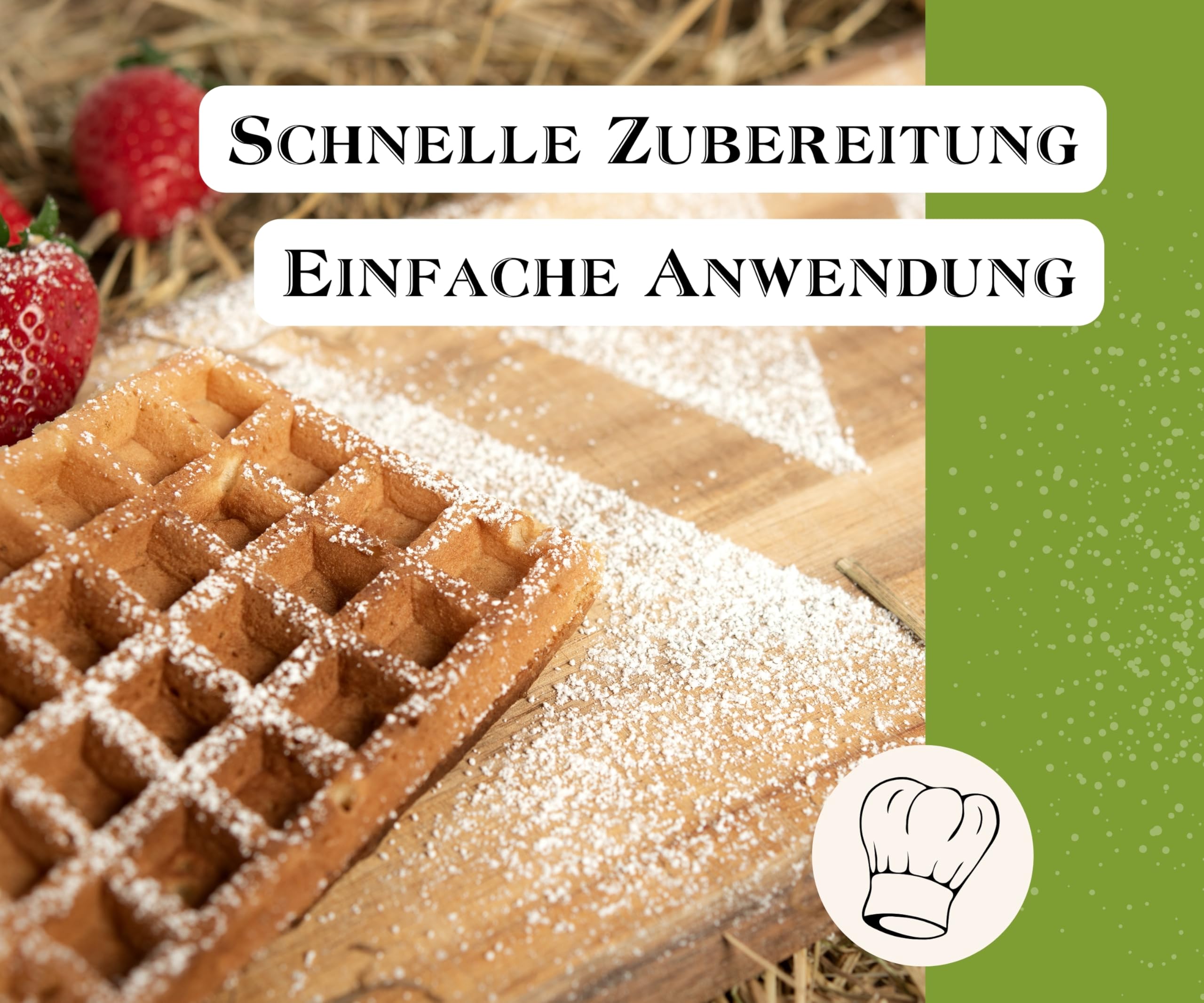 BEST BACK Vegane Waffel Backmischung 5 kg, 5er Pack (1kg)