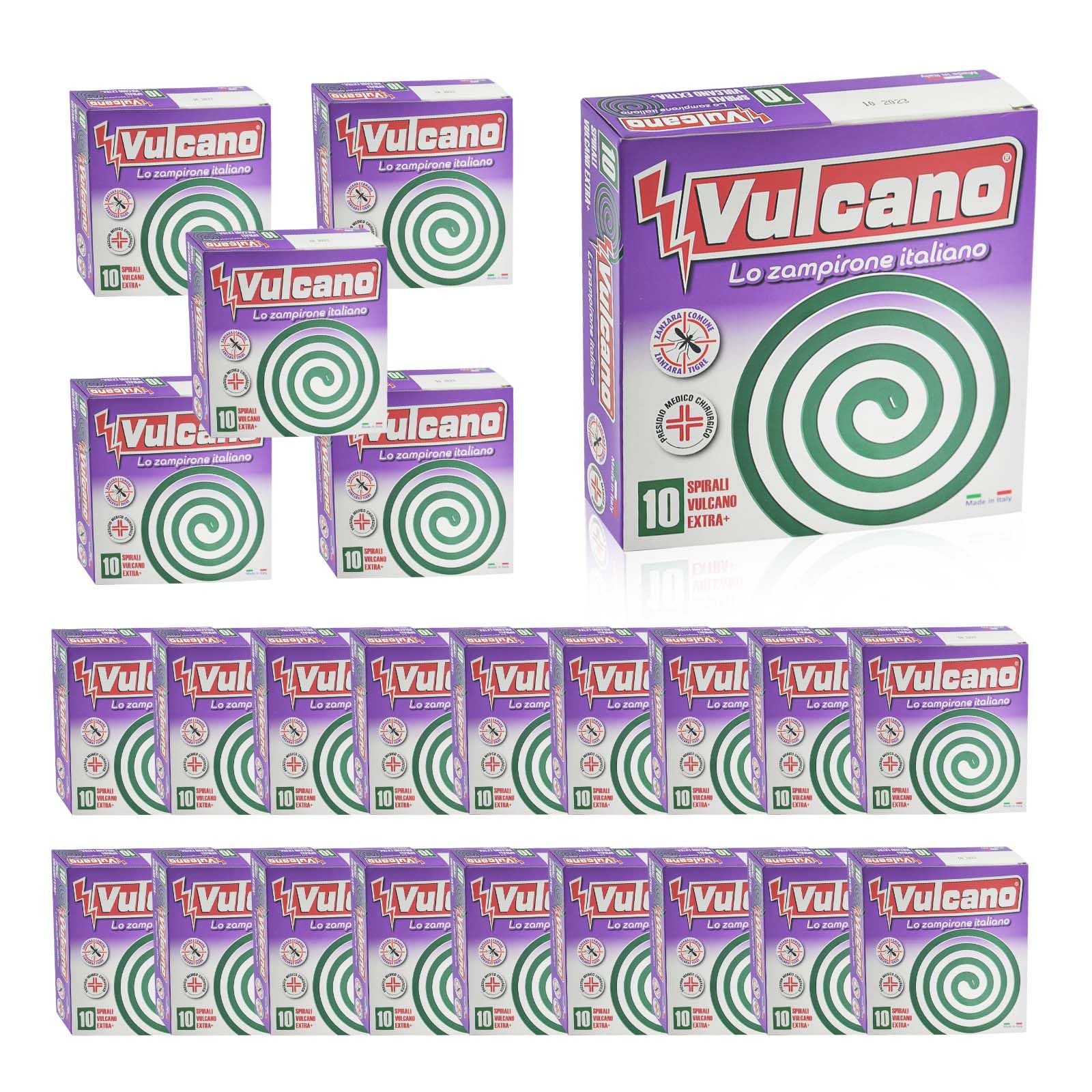 Spirali Antizanzare, Confezione da 240 Spirali Efficaci fino a 6 Ore, MADE IN ITALY- Contro Zanzare Comuni e Tigre, classica di colore verde(24 Scatola Verde)