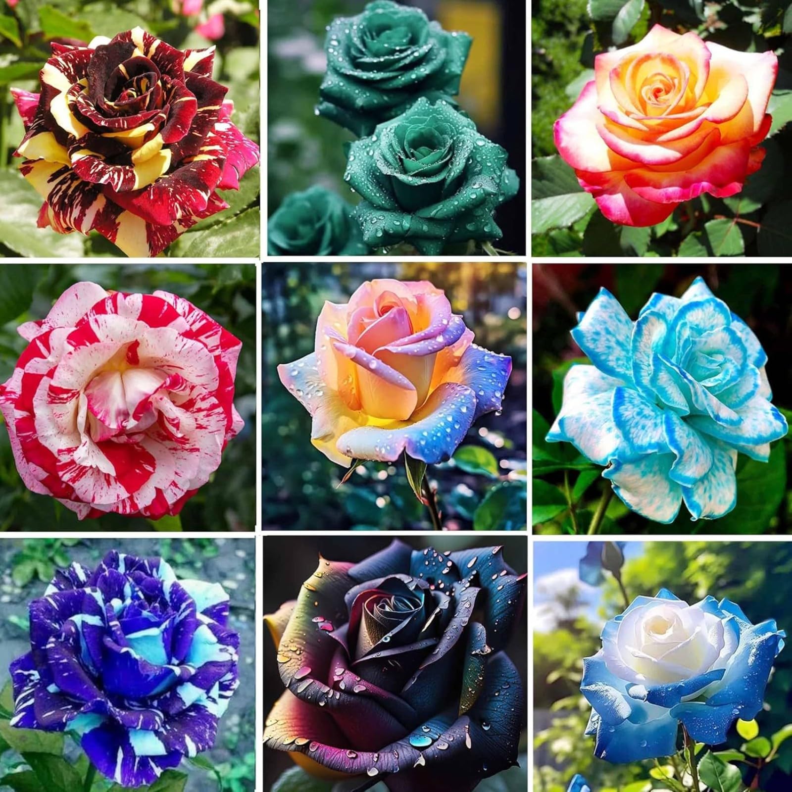 Iridescent,Gorgeous Rose Bulbs Mix UK,Perennial,Flowering Rhizome,Good for Containers,Excellent Display,Hardy,Balcony Garden Bulbs.-1bulb-Mixture