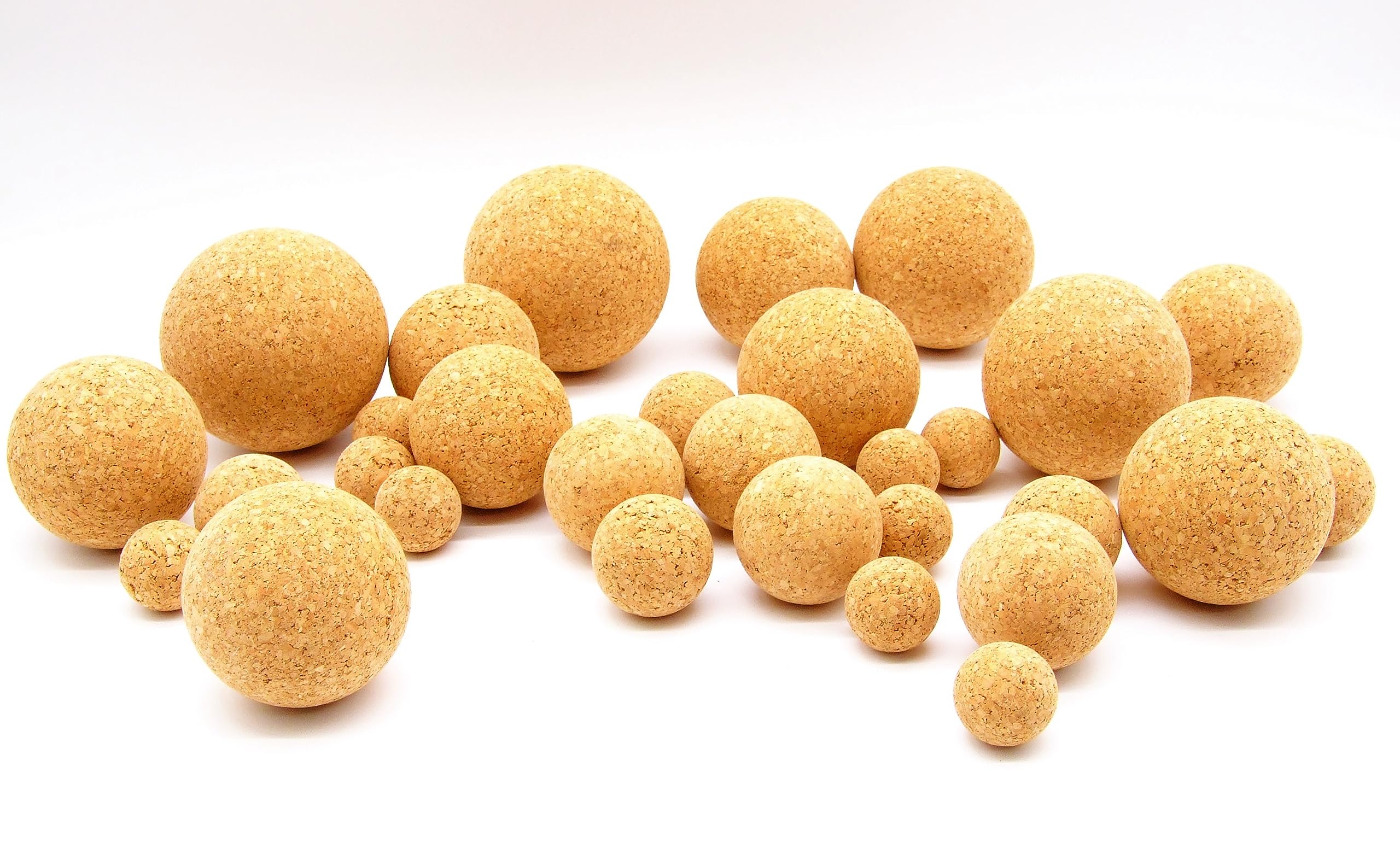 Pelota de Corcho 9 cm x 10 unidades – Tapón para Botellas, Bola de Masaje, Elemento Decorativo y Juguete Ecológico