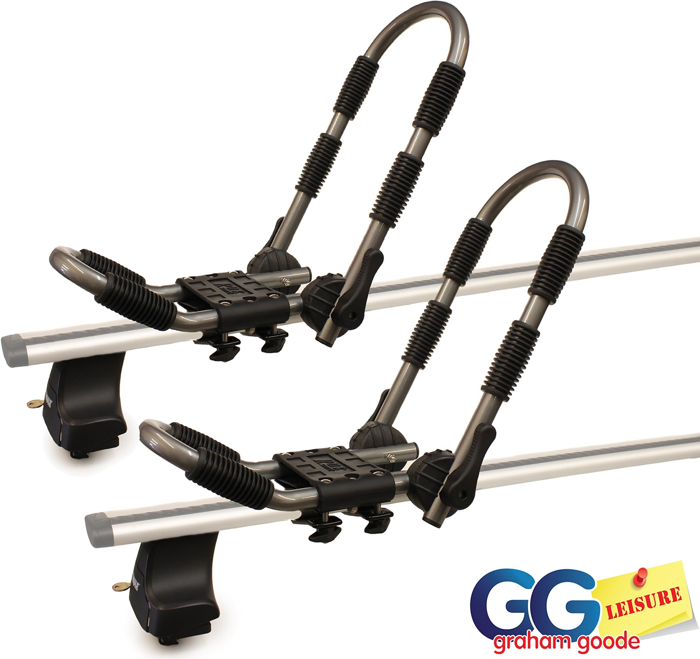 Foldable Kayak Carrier J Bars Universal Fitment | Fits Thule WingBars Roof Rack