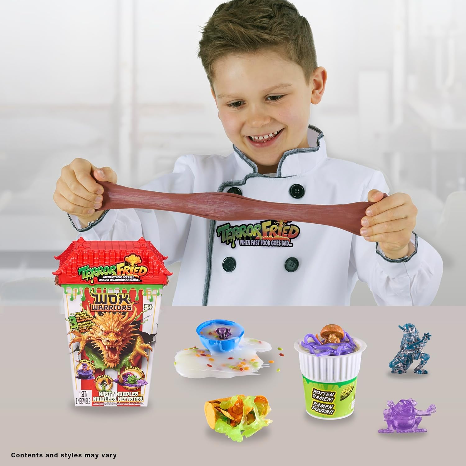 Wok Warriors Nasty Noodles | When Fast Food Goes Bad | Gross collectables with Slime Play | Boys Aged 5-10 | Multiple Compound Play