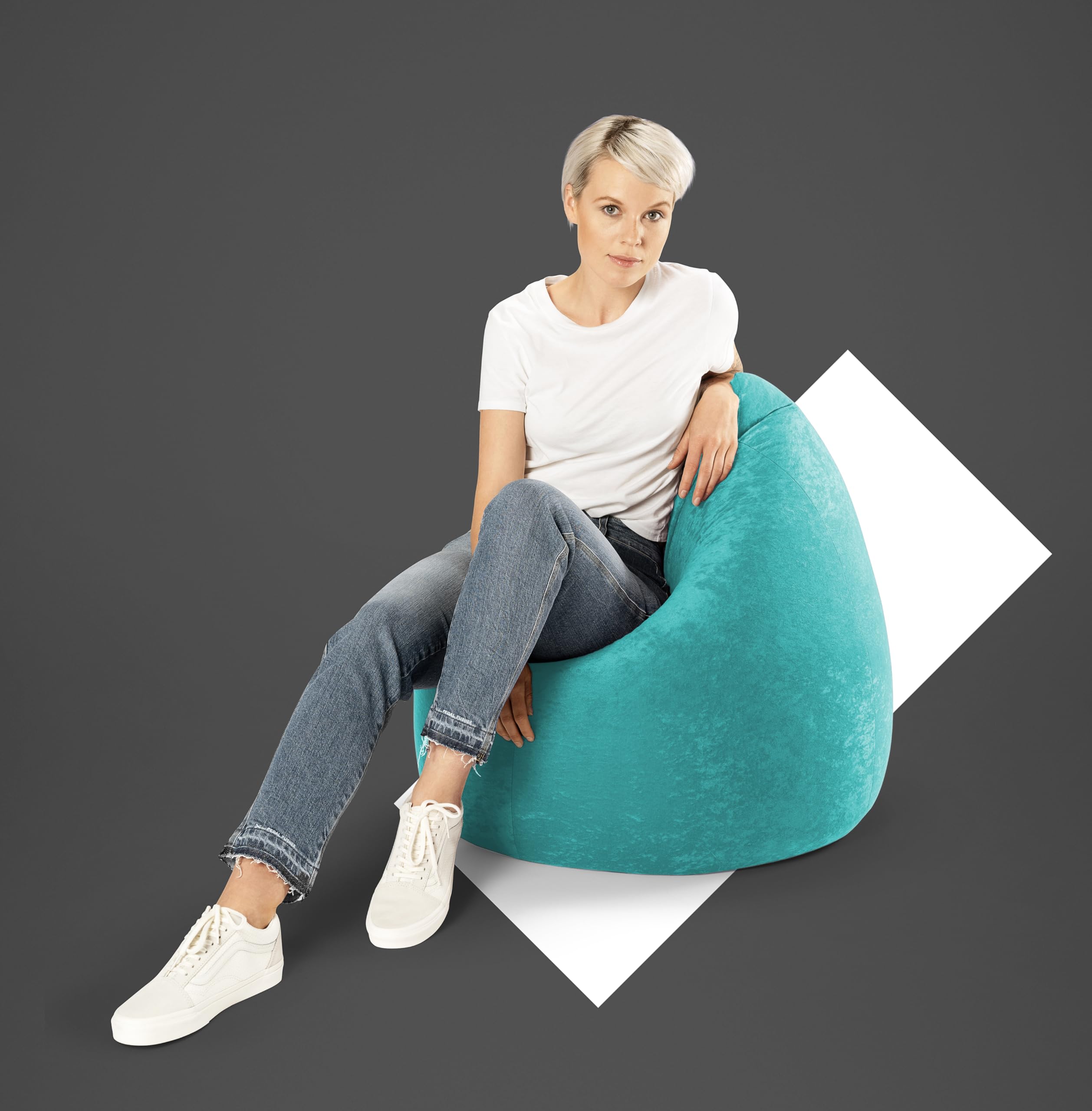 SITTING POINT only by MAGMA - Pouf Easy XL, Circa 220 Litri, Colore: Smeraldo