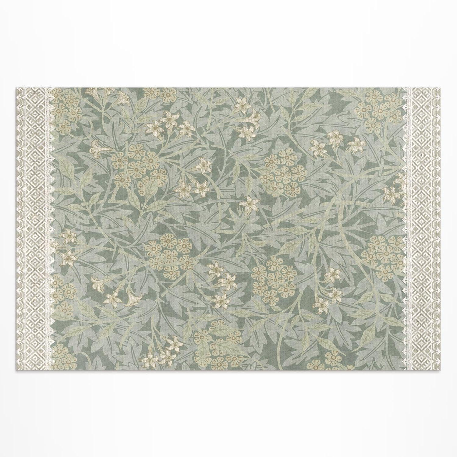 Tapis de balcon William Morris 100x150 en PVC étanche pour terrasse