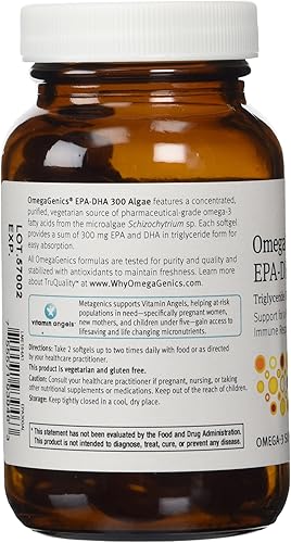 Miniatura 3 de Metagenics OmegaGenics Algas EPA-DHA 300 Suplemento dietético, 60 unidades