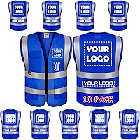 Vista 44 de BeautyWill Chaleco de Seguridad con Logo Personalizado Clase 2 Chaleco Reflectante de Alta Visibilidad Chaleco de Construcción Transpirable