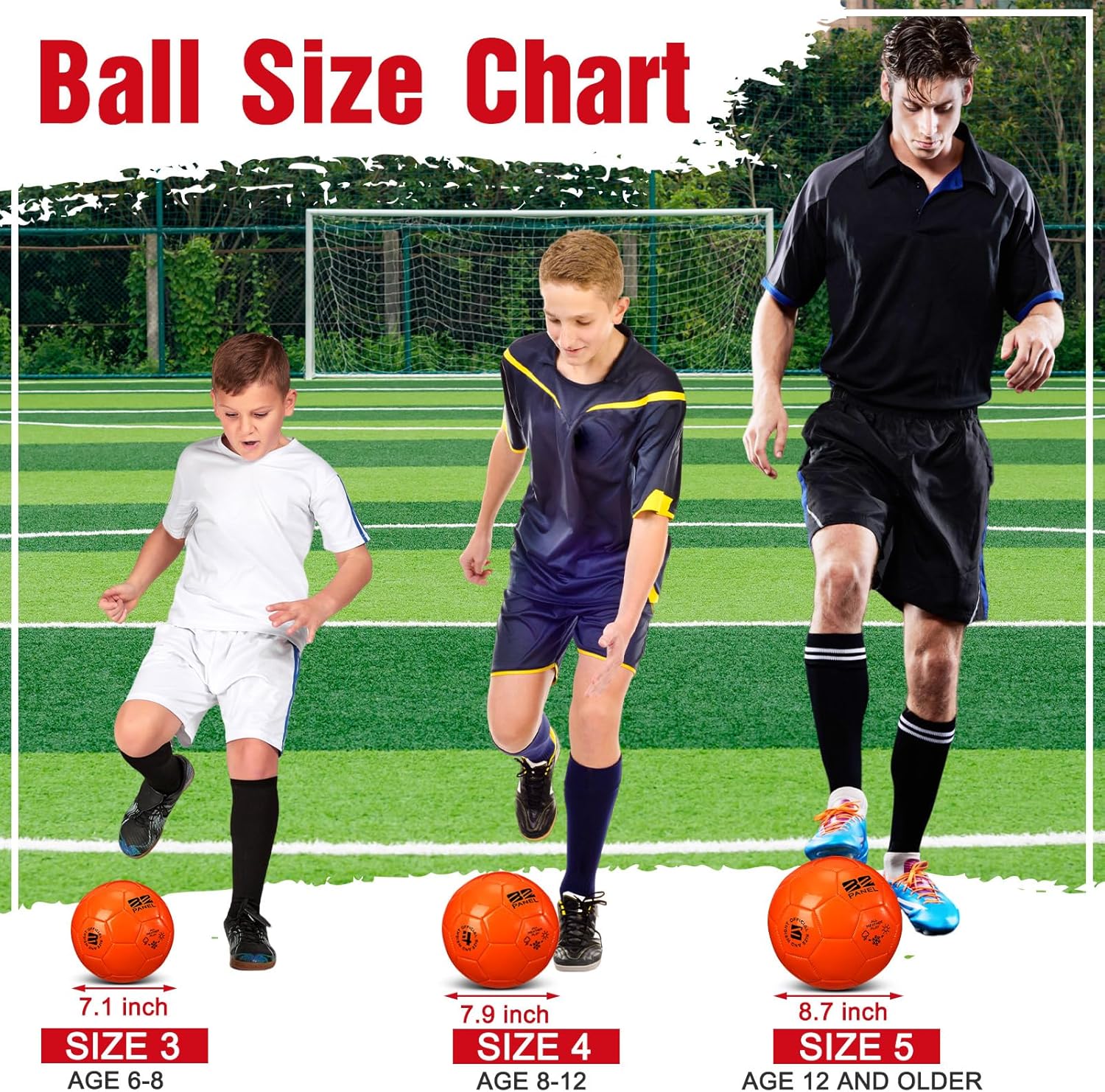 Shappy 2 Pcs Soccer Balls Bulk with Pump, Mesh Bag Official Size 3 4 5 Indoor Outdoor Colorful Soccer Ball for Practice Game Sport Soft Gift for Child Adult Back to School - Image 2