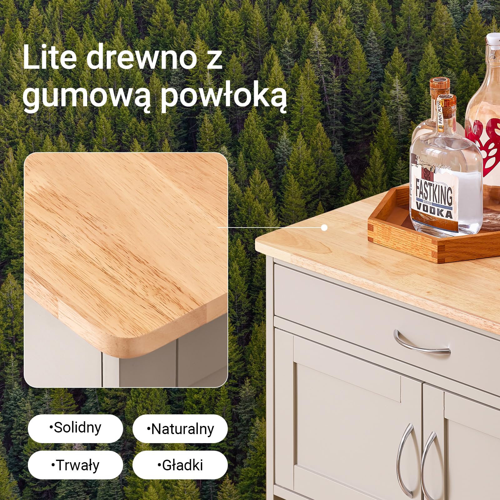 SoBuy Wózek kuchenny z szufladami FKW45-KA
