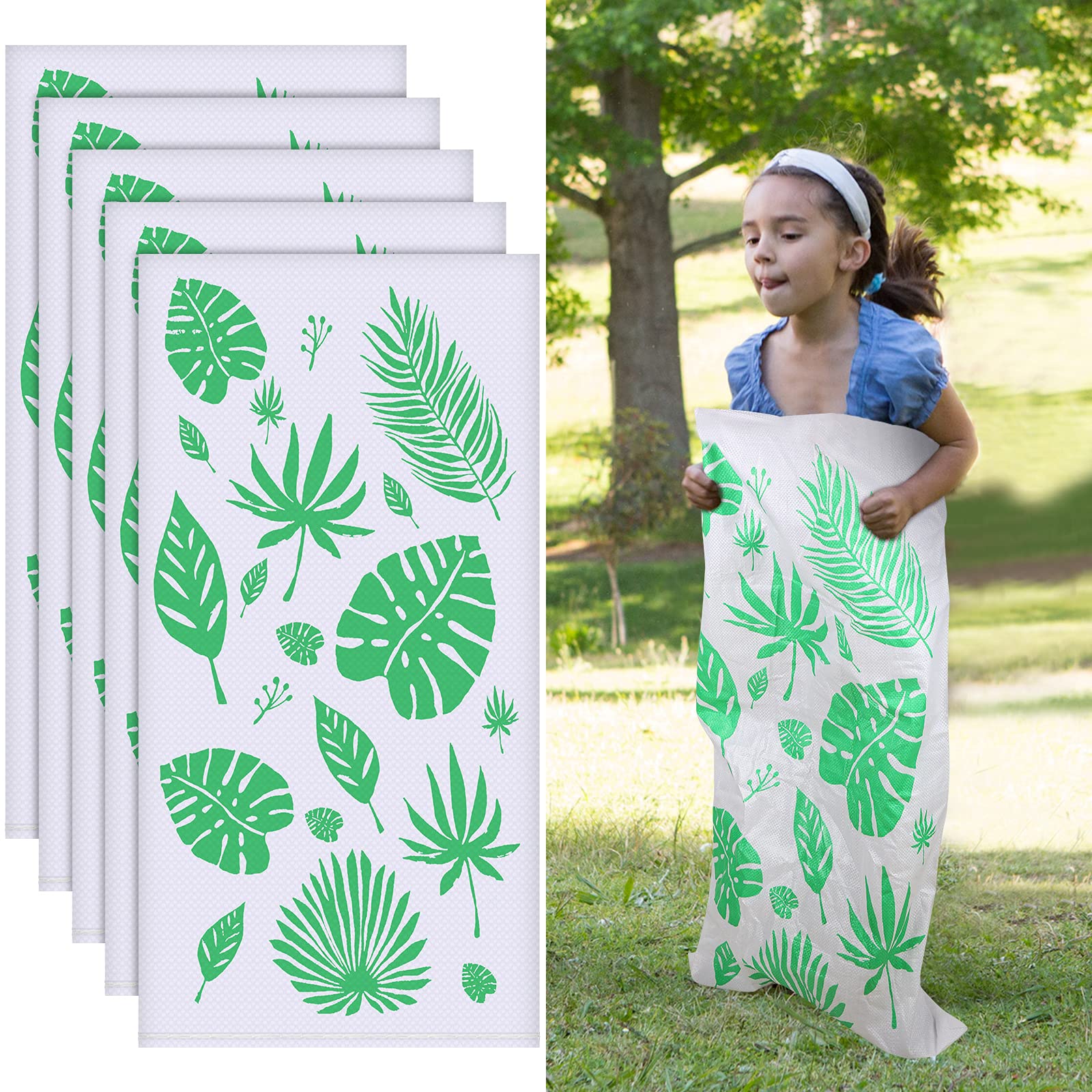 Buy 10 Pieces Potato Sack Race Bags Hawaiian Beach Theme Party Outdoor