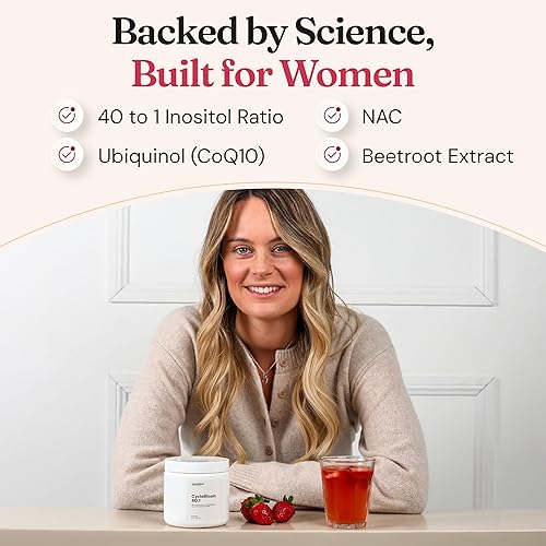 Miniatura 2 de CycleBloom 401 Myo-inositol & D-Chiro Inositol Powder  Suplemento Nac N-acetil cisteína, ubiquinol CoQ10 y remolacha  Balance hormonal para mujeres