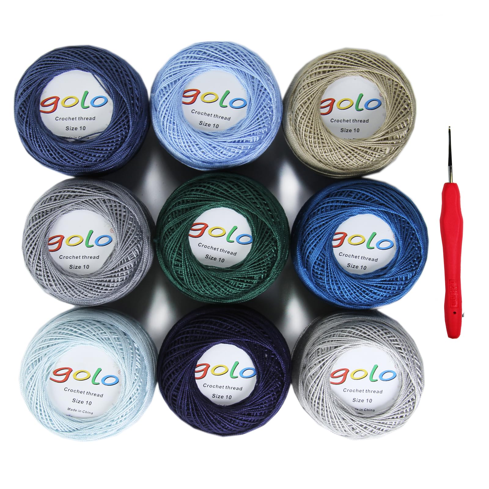 golo Crochet Thread Size 10 Cotton Yarn for Crochetting Yarn for Hand Knitting Crochet Yarn