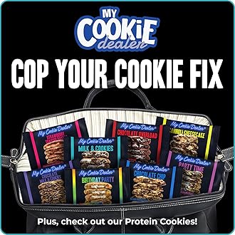 My Cookie Dealer Soft Baked Cookies, Milk & Cookies (3-Pack, 4oz Cookie) - Cookie Batter with Chocolate Chips & Chunks, filled with Vanilla Creme - Individually Wrapped Travel Snacks