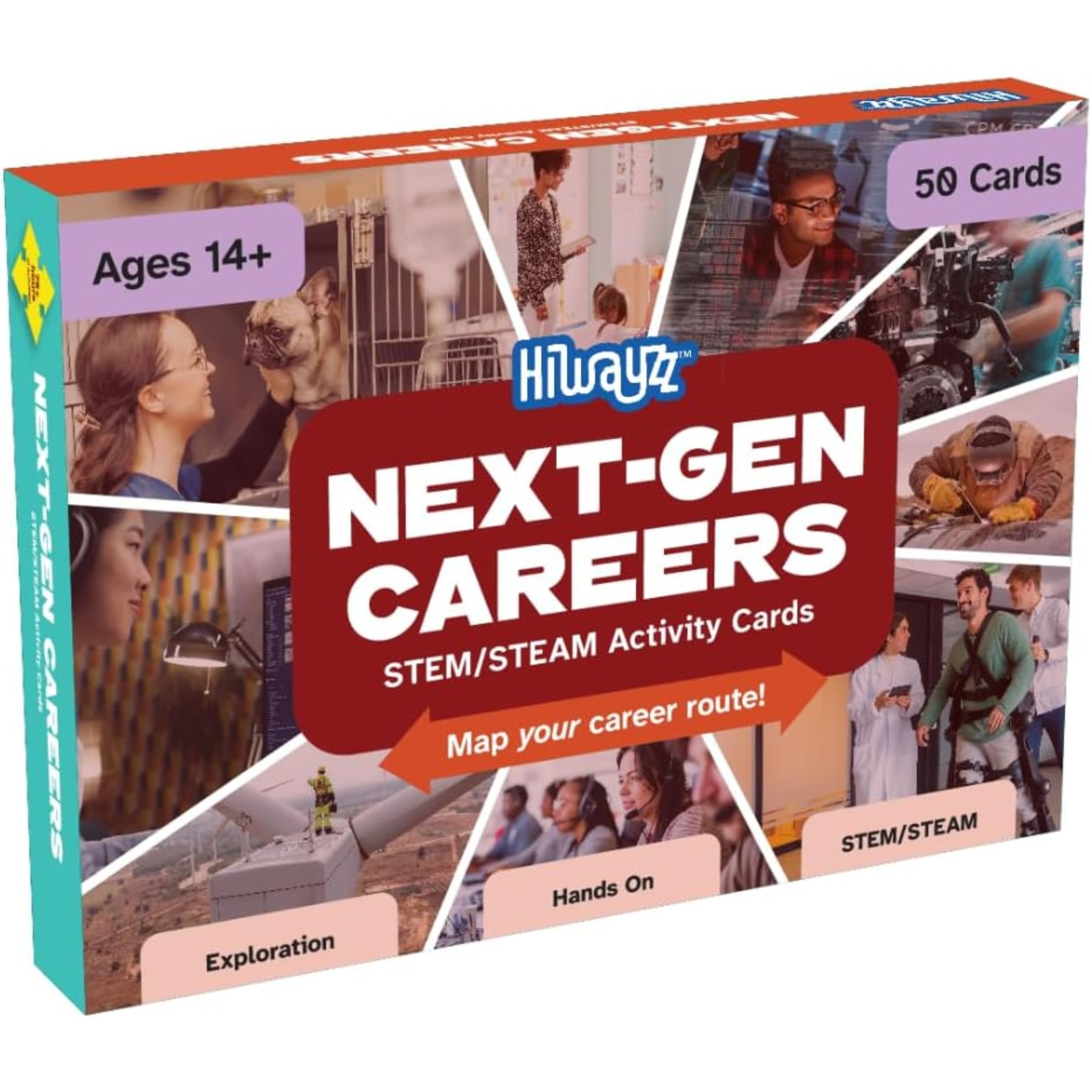 Tarjetas de carrera de próxima generación – Baraja de exploración profesional para estudiantes de secundaria – 50 tarjetas educativas con salarios y caminos educativos – Herramienta de