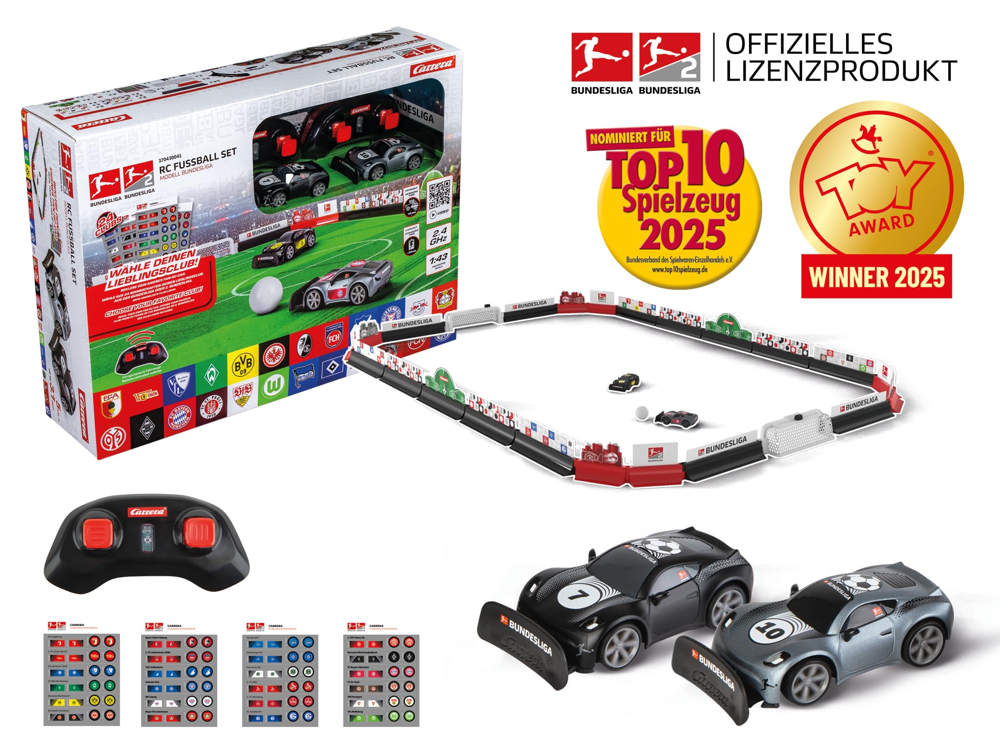 Conjunto de fútbol RC de 2,4 GHz Modelo Bundesliga