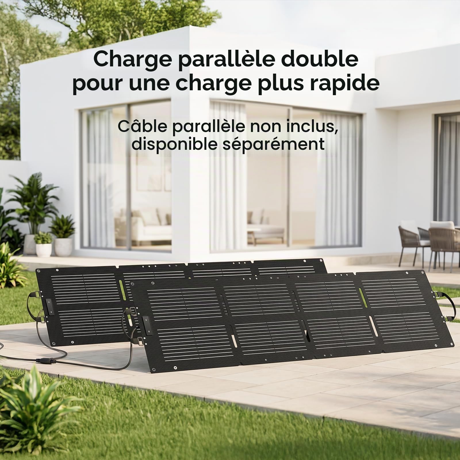 Dyness Panneau Solaire Pliable 100W, Cellules Monocristallines 23%, IP68, Sorties MC4/XT60/DC, Adapté Camping-Car et Camping (PV 100W)