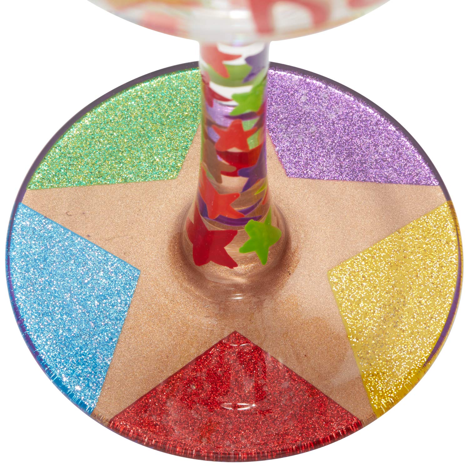 Enesco 6006293 Designs by Lolita Shoot for the Stars - Copa de vino artesanal pintada a mano, multicolor