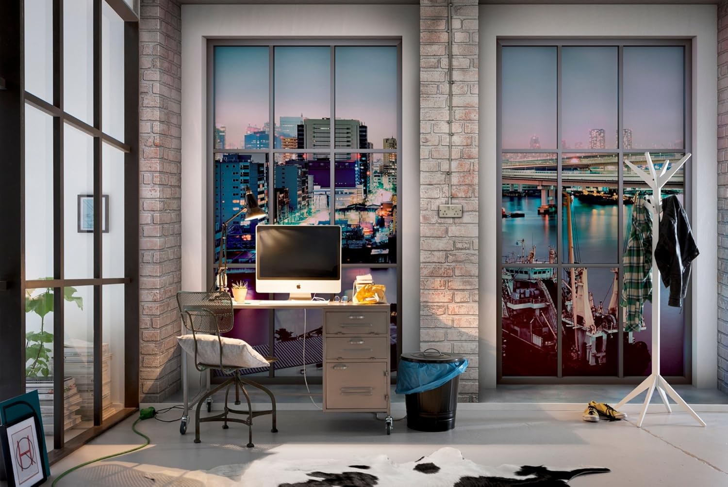 Komar XXL4-017 Loft Wall Mural, Multicolor, 4 Piece