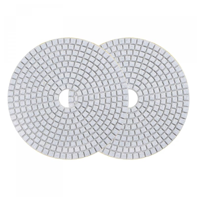 Boinas de Polimento Diamantadas uxcell 12,7 cm, Grão 100, para Pedra, Concreto, Mármore e Cerâmica, Amarela, Kit com 2 peças