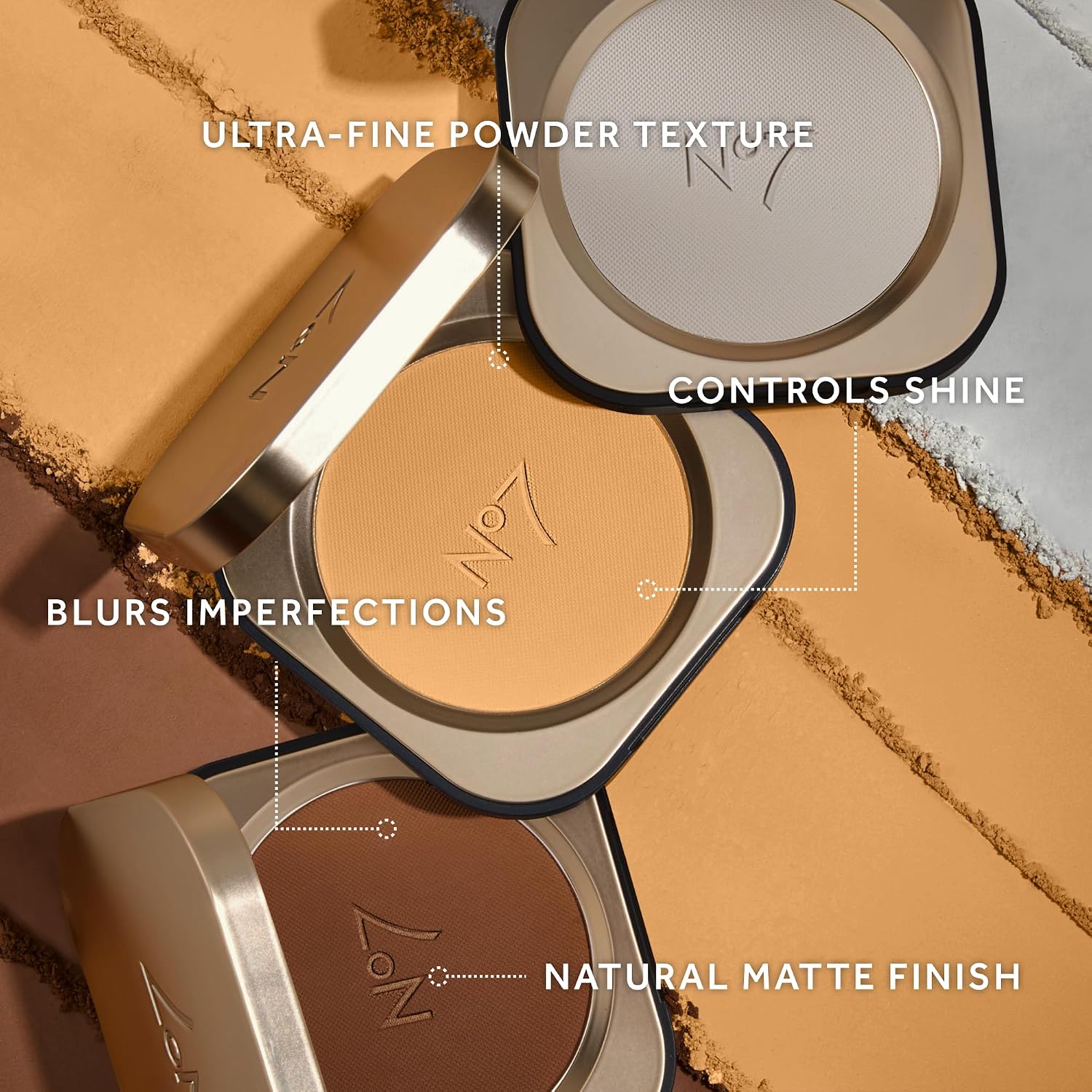 No7 Pro Artist Pressed Setting Powder - Lightweight, Translucent Face Powder with Shine Control and Soft-Focus Finish - Oil-Absorbing Makeup Setter in Travel Compact - Medium (9g)