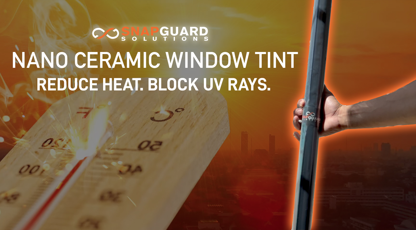 Película de Ventana Cerámica Snapguard Negro 2ft x 25ft miniatura 6